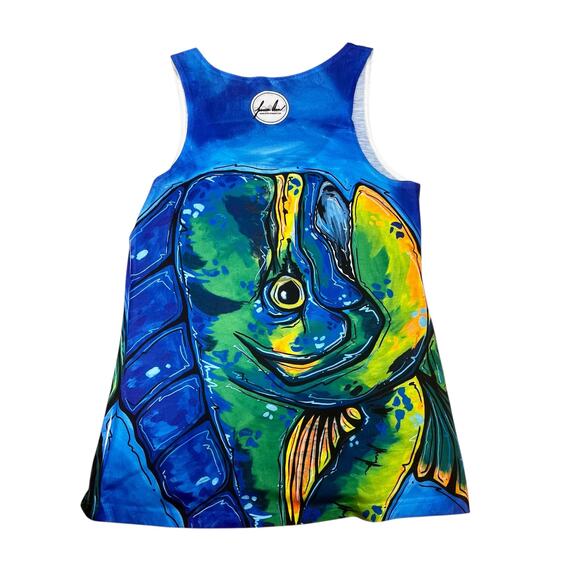 Jessica Ann Art Mahi Mahi Dolphin Fish Top S Art2Wear Ocean Coastal Lady Angler - Picture 6 of 15